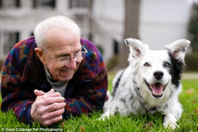 Chaser with Owner on Grass